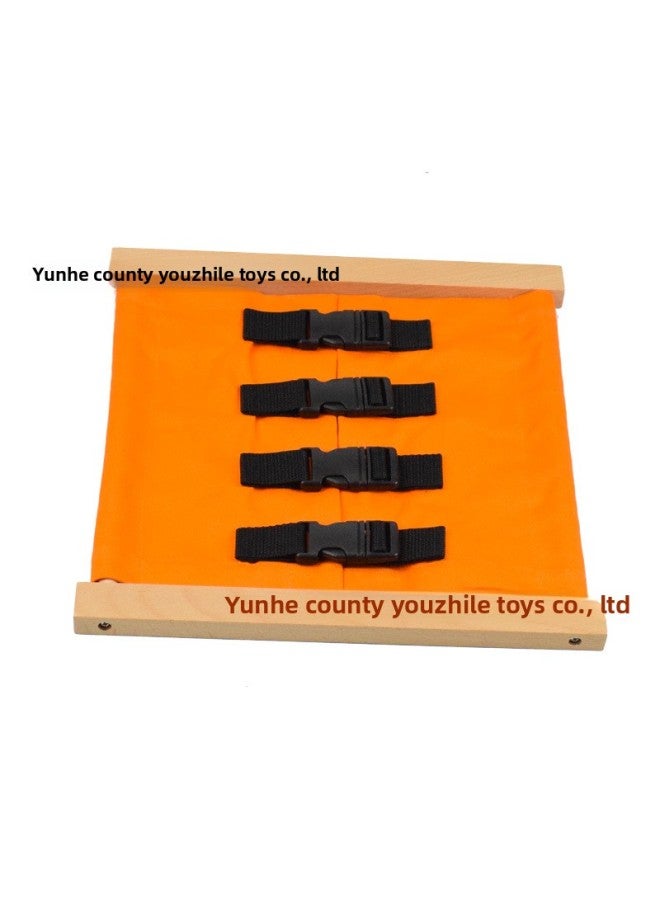 Clothes Rack International Version Montessori Teaching Aids Children's Montessori Kindergarten Direct Daily Life-Color:Buckle Clothing Frame  - Image 1