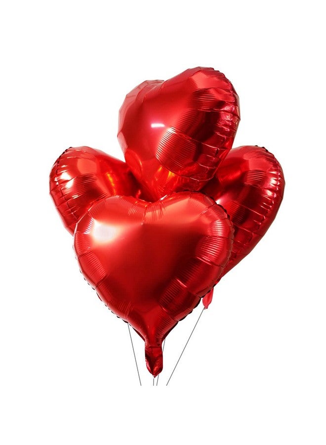 AWESON PARTY Red Heart Foil Mylar Balloons - Silver Metallic Heart Shaped Balloons Foil for Valentines Day Decor Romantic Decorations Special Night Wedding Bachelorette Birthday Party Favor Balloon Decors, 30pc - Image 5