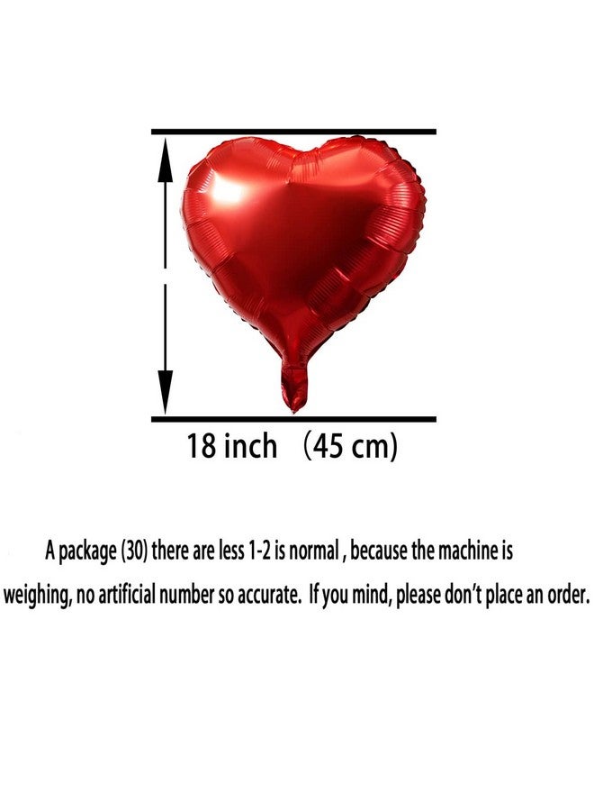 AWESON PARTY Red Heart Foil Mylar Balloons - Silver Metallic Heart Shaped Balloons Foil for Valentines Day Decor Romantic Decorations Special Night Wedding Bachelorette Birthday Party Favor Balloon Decors, 30pc - Image 4
