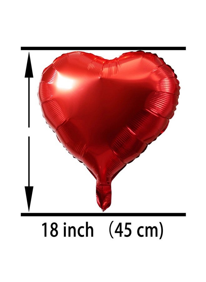 AWESON PARTY Red Heart Foil Mylar Balloons - Silver Metallic Heart Shaped Balloons Foil for Valentines Day Decor Romantic Decorations Special Night Wedding Bachelorette Birthday Party Favor Balloon Decors, 30pc - Image 2