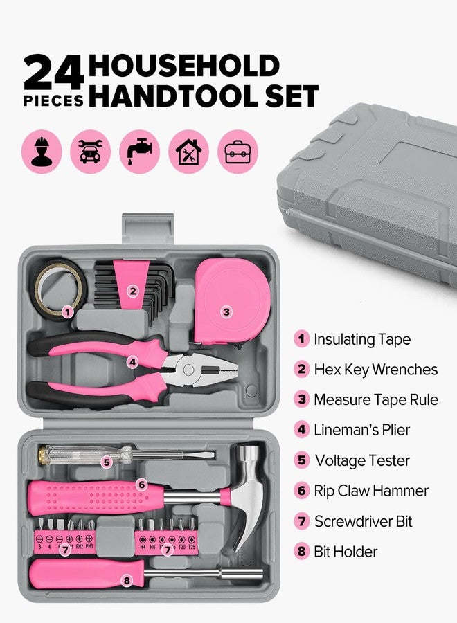 KALIACHO 24pcs Home DIY Tool Kit for Household, Office & Garage - General Repair Small Hand Tool Set with Storage Case - Image 4