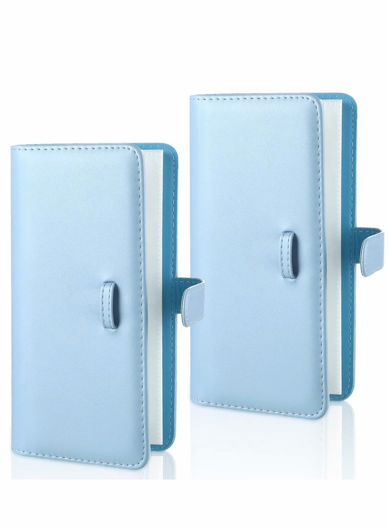 Excefore Photo Albums, 2 Pcs Wallet Album Pu Leather Scrapbook Mini Portable Photocard Binder for 80 Instant Film Photos - Image 1