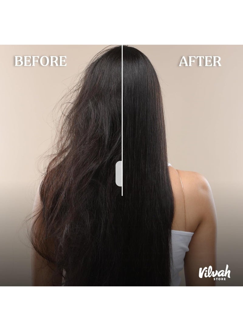 vilvah STORE Anti Frizz Hair Serum | Tames Frizz And Flyaways | Prevents Split Ends And Breakage | Silicone Free | For Women & Men | For All Hair Types | 30ml - Image 3