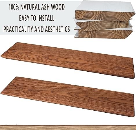 Crysellewoods Solid Sheesham Wood Floating Shelves, Set of 2 Rustic Shelves, Wooden Wall Shelves for Living Room, Bedroom, Kitchen, Bathroom, Farmhouse (Indian Solid Sheesham Wood) (Brown) - Image 4