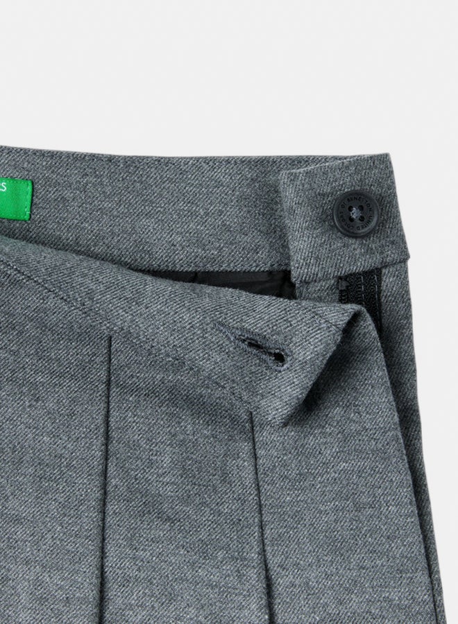 Benetton Girls Pleated Skirt In Flannel - Image 3