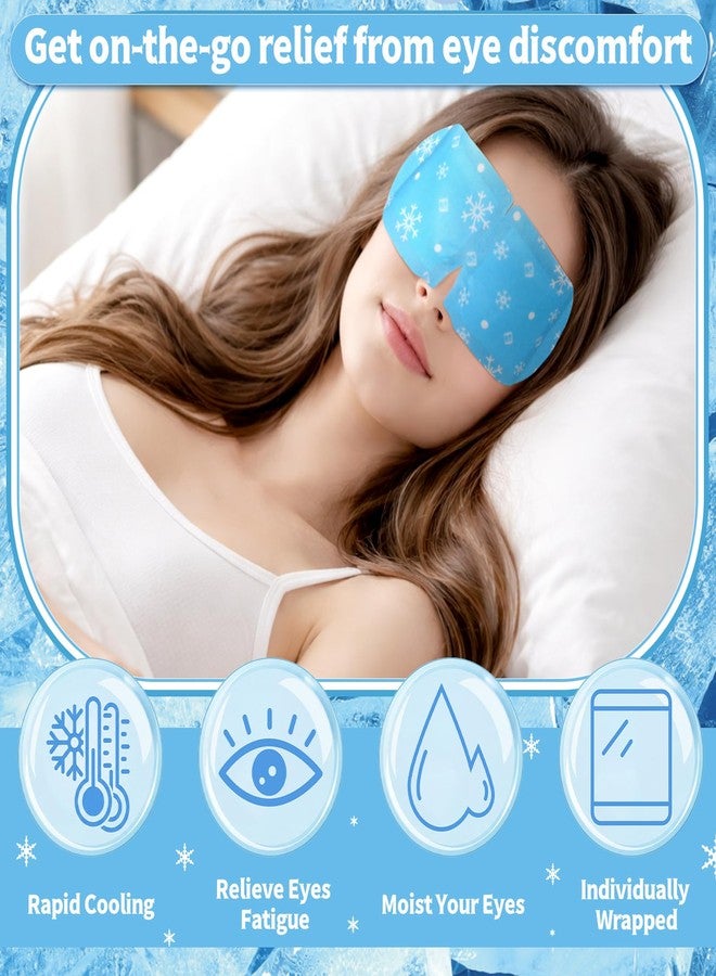 Newcotte 36 Pack Cooling Eye Masks Mint Scented Disposable Hydrogel Eye Patches for Puffy, Dark Circles, Dry Eyes Cooling Sensation Individually Wrapped Travel Size Relaxation Gifts for Men Women - Image 3