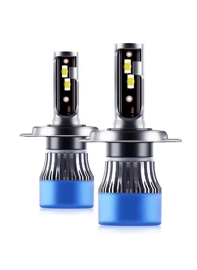 Generic 2Pcs IP68 Waterproof Car LED Headlight Bulbs LED Driving Lamp All-in-one Conversion Kit 50W H4/HB2/9003  - Image 1