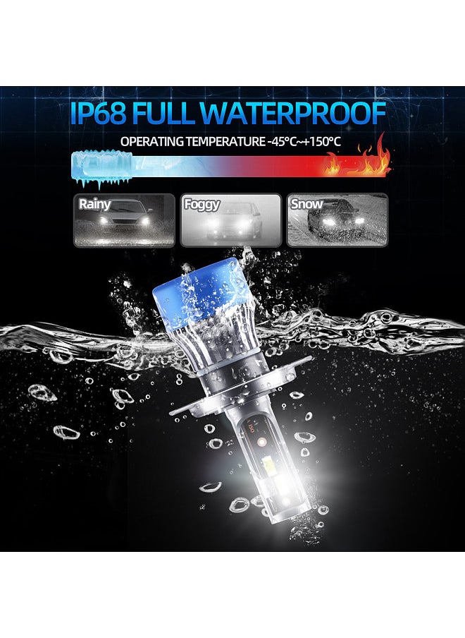 Generic 2Pcs IP68 Waterproof Car LED Headlight Bulbs LED Driving Lamp All-in-one Conversion Kit 50W H4/HB2/9003  - Image 2