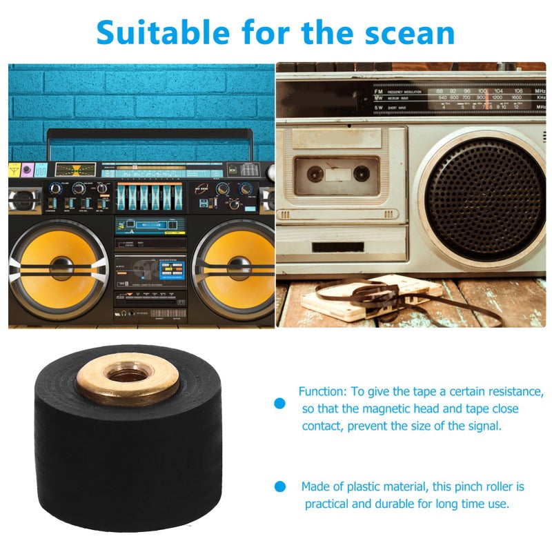 Pinch Rollers For Turntable Belt Drive Repair 1x0 8cm Rubber Pulley Wheel Bearings - Image 5