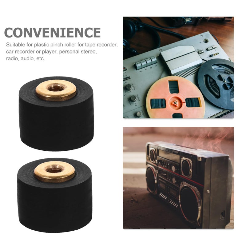 Pinch Rollers For Turntable Belt Drive Repair 1x0 8cm Rubber Pulley Wheel Bearings - Image 4