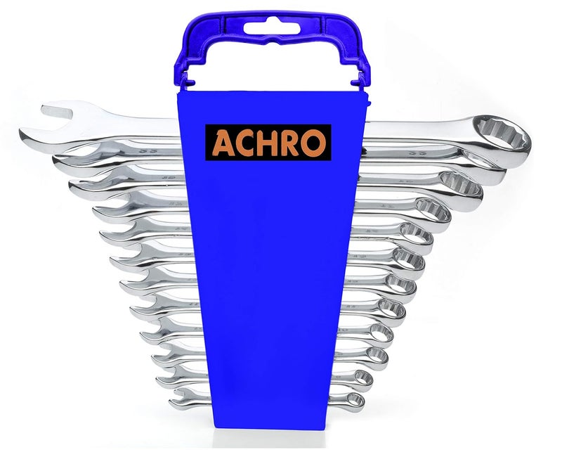 ACHRO Open End 12 pcs Long Combination Spanner Set Wrench SetSpanner Set Tools KitTools Kit for Home Use and Professional Spanners 12 Piece - Image 2