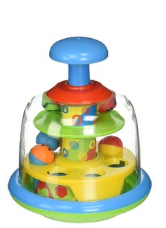 M MIAOYAN Press and rotate the jumping ball puzzle enlightenment early education children's toys, rotating pop-up partner children's ball rotating toys are very suitable for children's early education toys  - Image 2