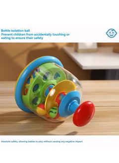 M MIAOYAN Press and rotate the jumping ball puzzle enlightenment early education children's toys, rotating pop-up partner children's ball rotating toys are very suitable for children's early education toys  - Image 5