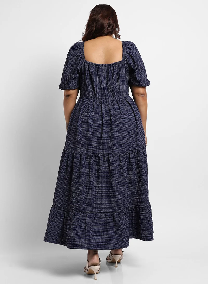 Instafab Plus Tiered Maxi Dress