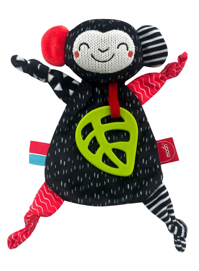 Moon Teething Towel For Baby Safe Stimulating Toy - Black - Image 1