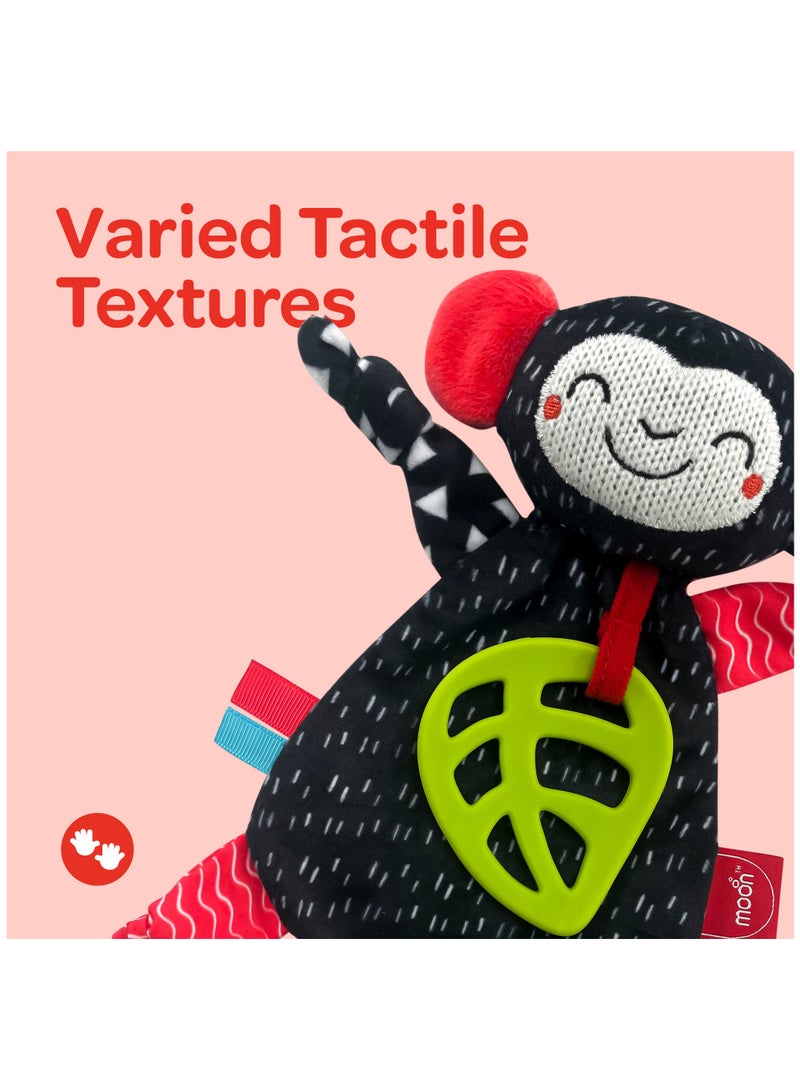 Moon Teething Towel For Baby Safe Stimulating Toy - Black - Image 3