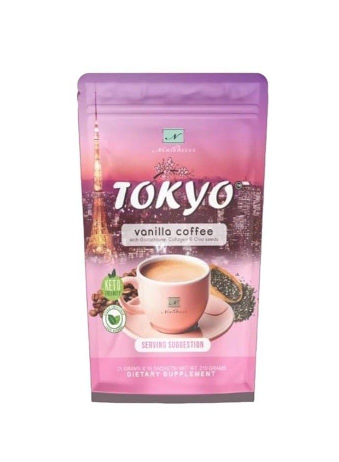 NAMIROSEUS Tokyo vanilla coffee with glutathione, collagen and chia seeds