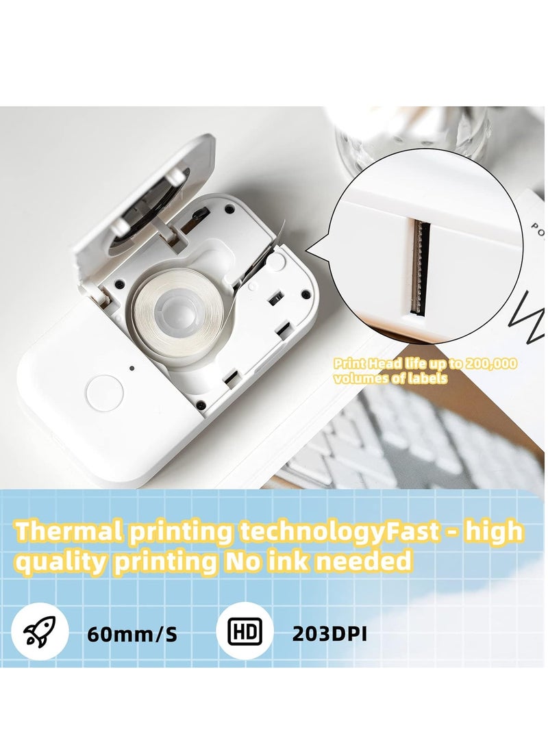 phomemo Label Maker,D30 Small Wireless Label Printer, Label Maker Machine with Tape Compatible with iOS + Android, Great for Home, Office, Supermarket,Include 1Roll Thermal Paper,White - Image 3