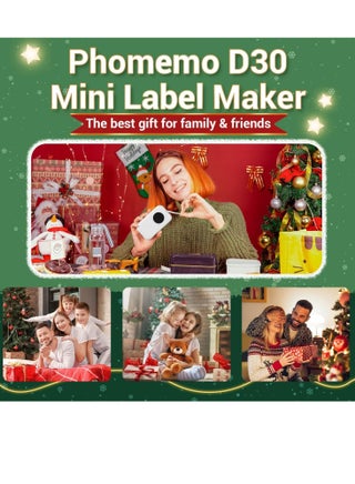 Label Maker,D30 Small Wireless Label Printer, Label Maker Machine with Tape Compatible with iOS + Android, Great for Home, Office, Supermarket,Include 1Roll Thermal Paper,White - view 5