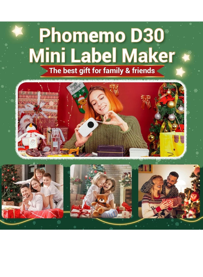 phomemo Label Maker,D30 Small Wireless Label Printer, Label Maker Machine with Tape Compatible with iOS + Android, Great for Home, Office, Supermarket,Include 1Roll Thermal Paper,White - Image 5