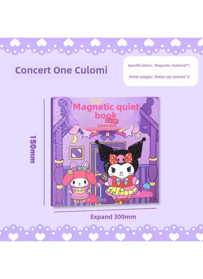 Generic Magnetic Quiet Book New Sanrio Cut-free Handmade Toys Children DIY Same Style Large Magnetic Sticker Book Kurome (concert) magnetic quiet book 150*300MM