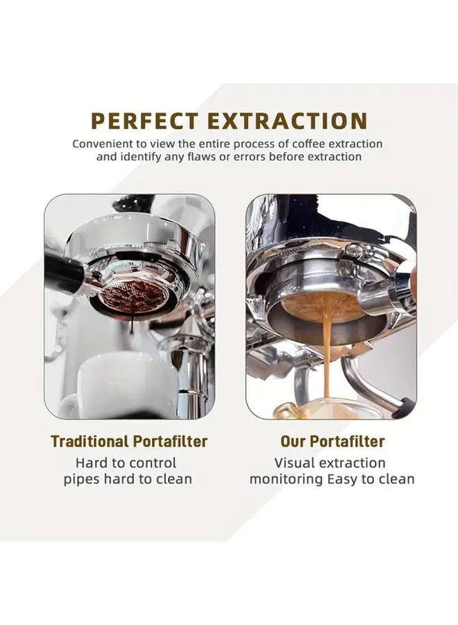 Stainless Steel Bottomless Portafilter 1PCS For E61 Grouphead Espresso Machine With Filter Basket - Image 4