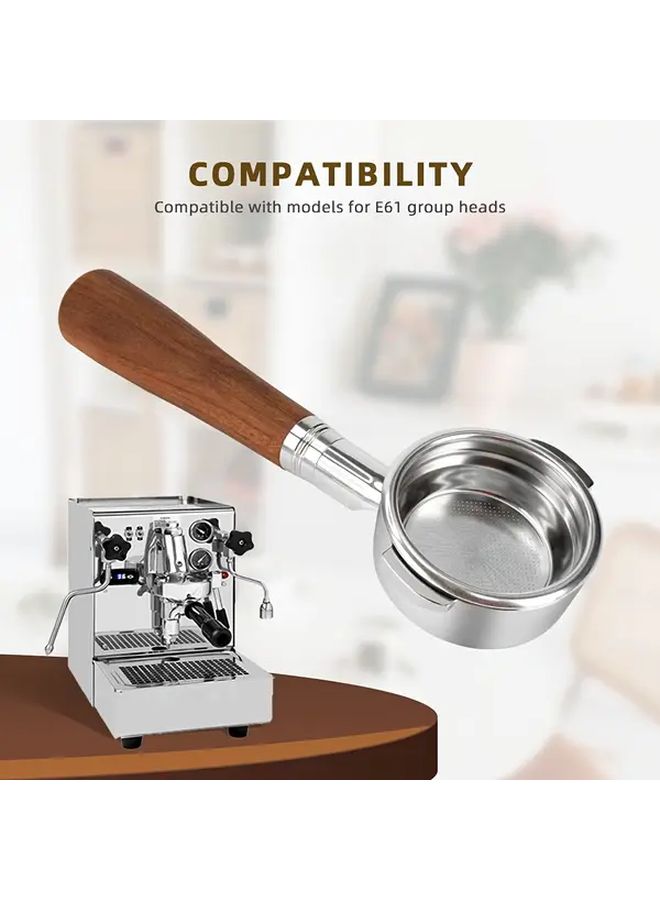 Stainless Steel Bottomless Portafilter 1PCS For E61 Grouphead Espresso Machine With Filter Basket - Image 2