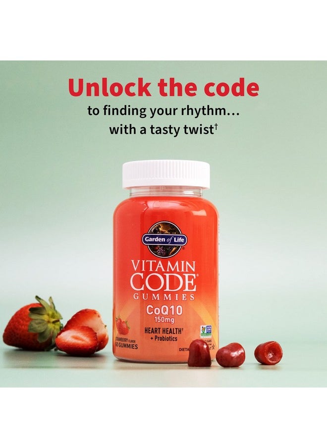 Garden of Life - Coq10 Gummies Coenzymeq10 For Heart Healthenergy Production &Healthy Aging+Prebiotics & Probiotics For Digestionvitamin Code Nongmoglutenfree60 Strawberry Gummies30 Day Supply - Image 1