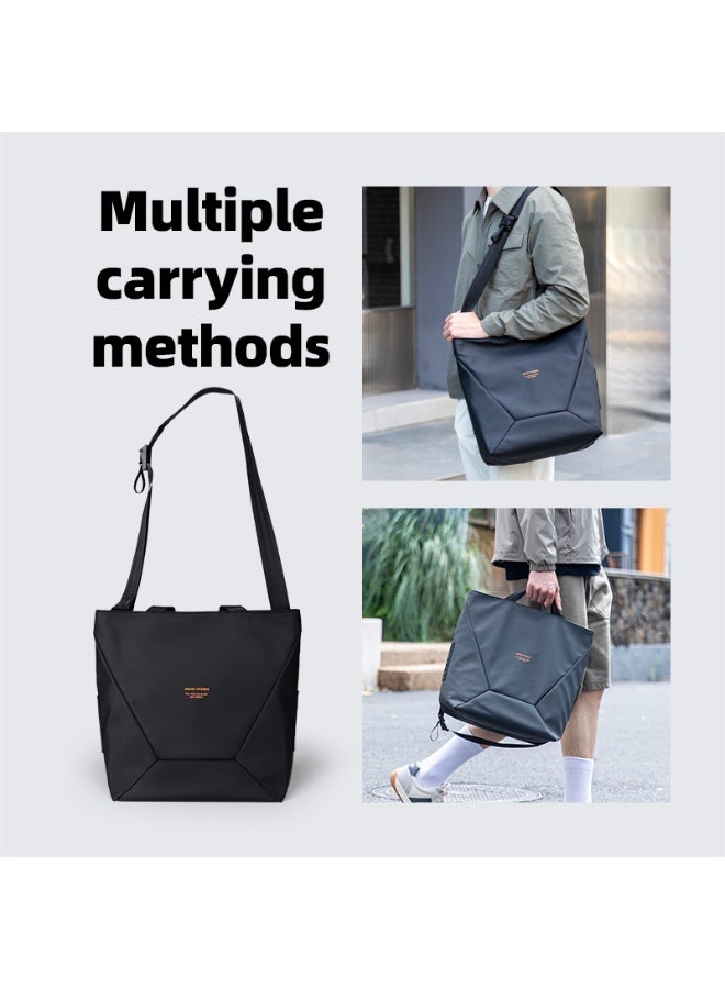 MARK RYDEN MR 255 Black Light Line Series Crossbody & Handbag, 2-in-1 Magnetic Opening Travel Bag, Water-Repellent Oxford with YKK Zipper – Fits iPad, Phone, Wallet & Umbrella - Image 5