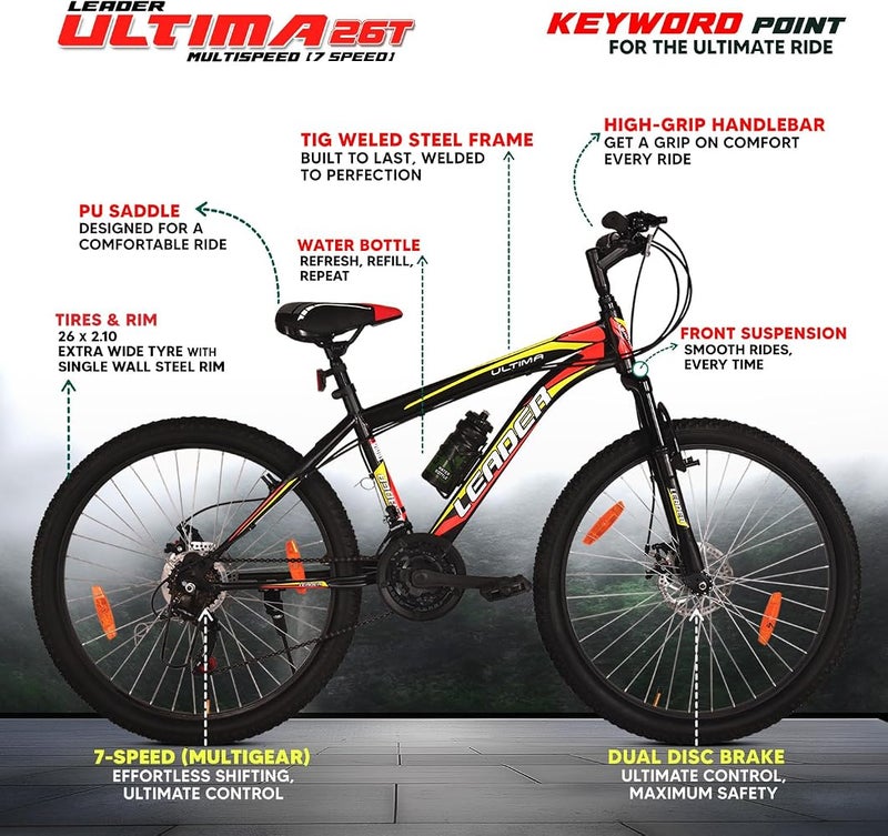 Leader Gladiator Mountain Bike Multispeed Bicycle - Image 5