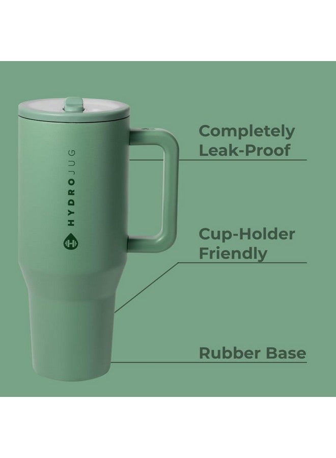 HydroJug Traveler 40oz, Insulated Tumbler with Handle & Straw, Leak-Proof Stainless Steel Water Bottle, Large Capacity Travel Car Cup - Image 2