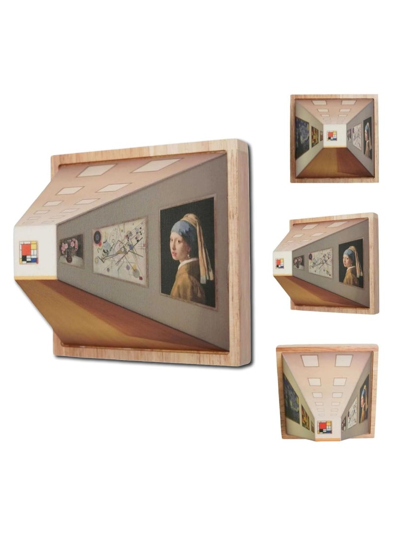 AL RAID 3D Naked Eye Vision Night Light - Creative Wall-Mounted Decorative LED Lamp, Three-Dimensional Visual Effect, Plug-in Night Light for Home, Study, Office, and Art Gallery (Gallery, charging) - Image 1