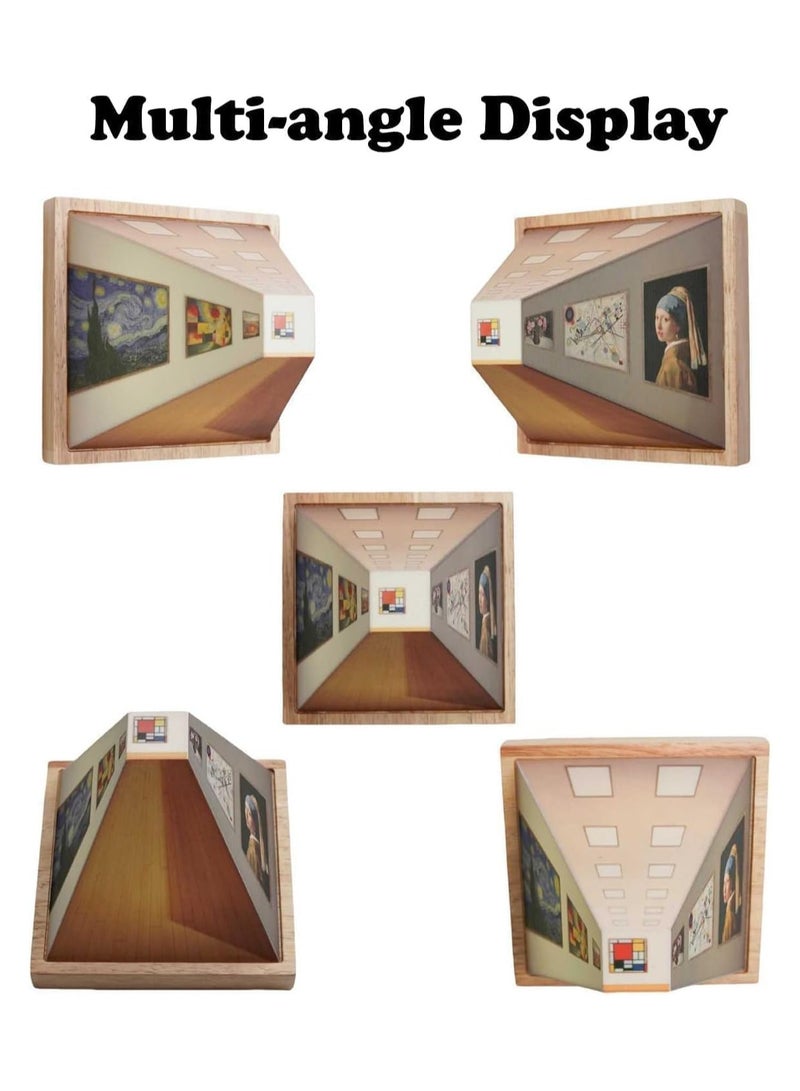 AL RAID 3D Naked Eye Vision Night Light - Creative Wall-Mounted Decorative LED Lamp, Three-Dimensional Visual Effect, Plug-in Night Light for Home, Study, Office, and Art Gallery (Gallery, charging) - Image 5