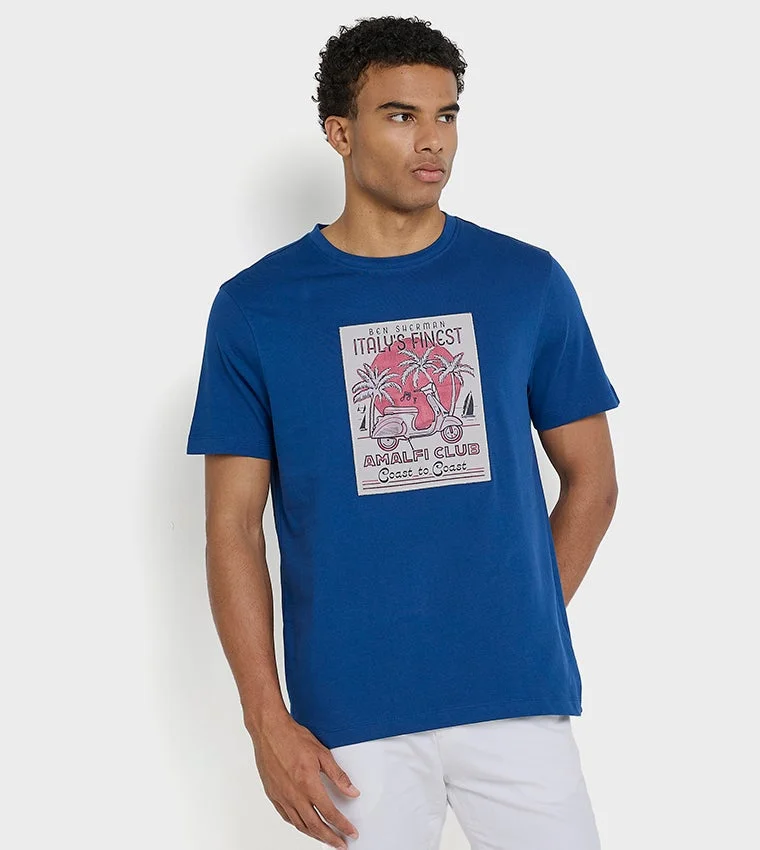 بين شيرمان Ben Sherman Men's Crew Neck Short Sleeve Printed T-Shirt