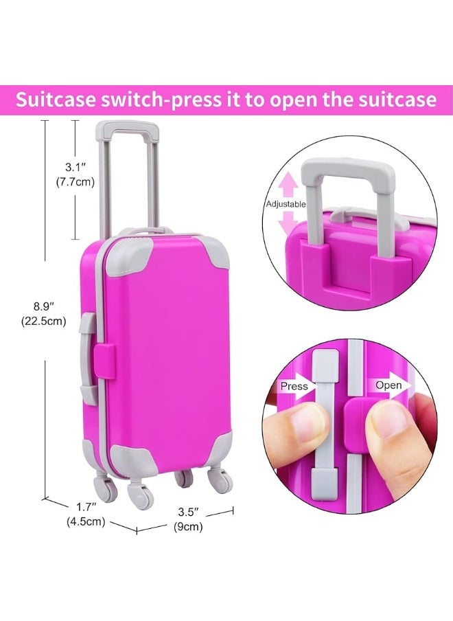 ZITA ELEMENT ZITA ELEMENT 24 Pcs 18 Inch American Doll Accessories Clothes and Suitcase Set Including 18 Inch Doll Clothes Suitcase Backpack and Other Travel Set  - Image 4