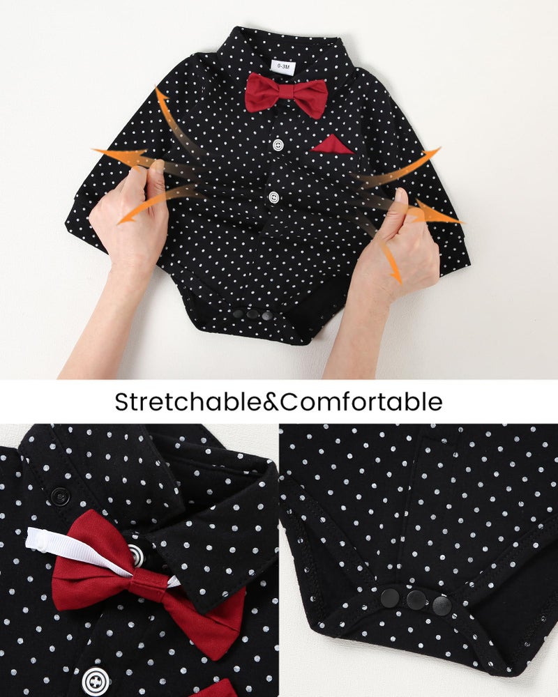 SANMIO Baby Boy Clothes 0-24M Baby Boy Suits 4pcs Baby Boys Baptism Easter Outfits Baby Christmas Clothes - Image 5