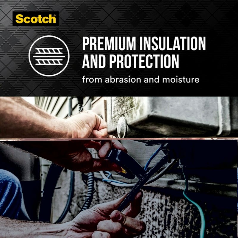 3M Safety 6143-BA-10 051131996748 Super 88 Electrical Tape, 3/4-Inch x 66-Feet x 0.0085-Inch, 10 Per Case, Black, Piece - Image 2