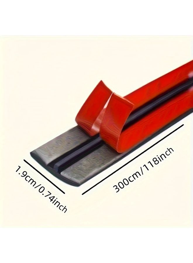 T Shaped Car Seal Strip Black 0.75 Inch Dustproof Waterproof Noise Blocking Easy Install - Image 2