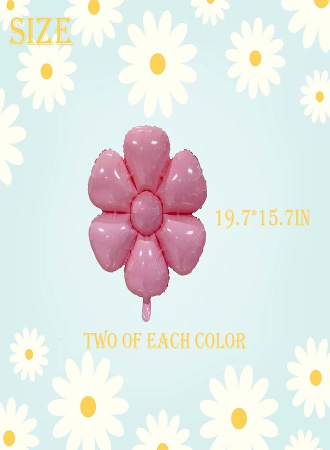Chictry 12 Pcs Daisy Balloons Colorful Flower Theme Party Supplies Kids Girls Birthday Wedding Baby Shower Party Decoration - Image 2
