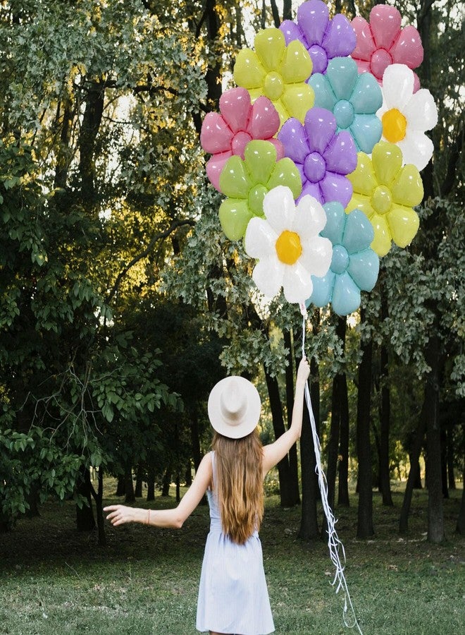Chictry 12 Pcs Daisy Balloons Colorful Flower Theme Party Supplies Kids Girls Birthday Wedding Baby Shower Party Decoration - Image 4
