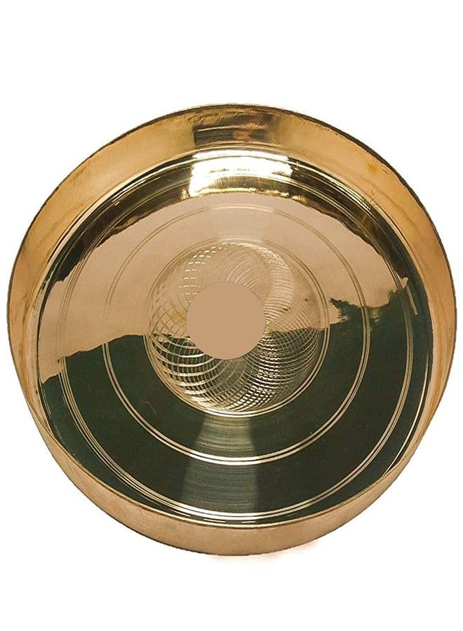 RewariCraft Kansa(Bronze) Thali/Plate, 1 Piece, Gold Colour. - Image 2