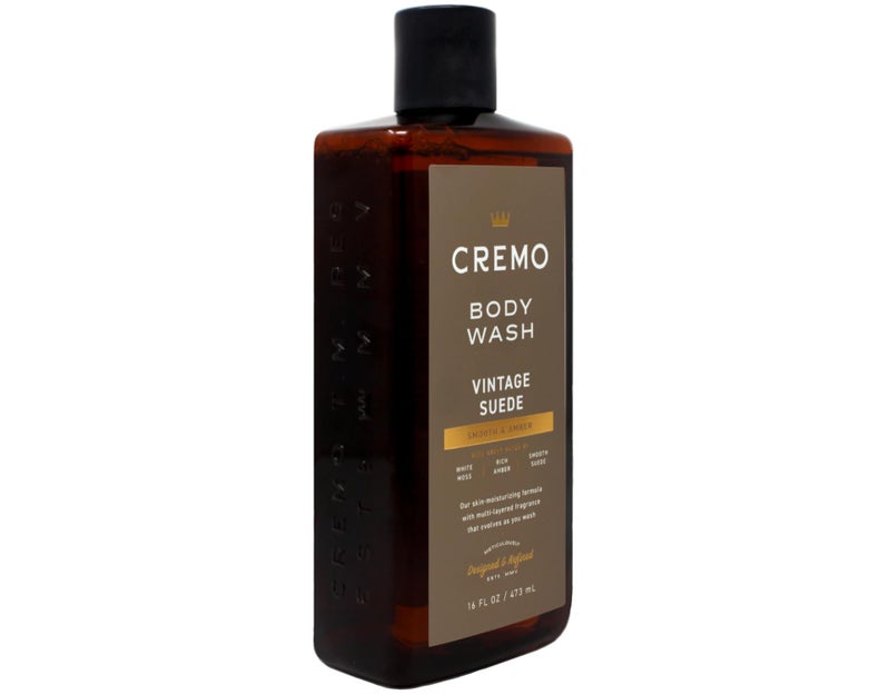 Cremo Rich-Lathering Vintage Suede Body Wash, A Vintage Suede with Notes of White Moss and Rich Amber, 16 Fl Oz (Pack of 2) - Image 4