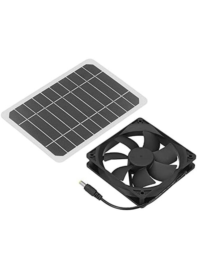 Solar Powered Dog House Fan 6 Panel Ventilator Portable Efficient Indoor Outdoor Use - Image 2