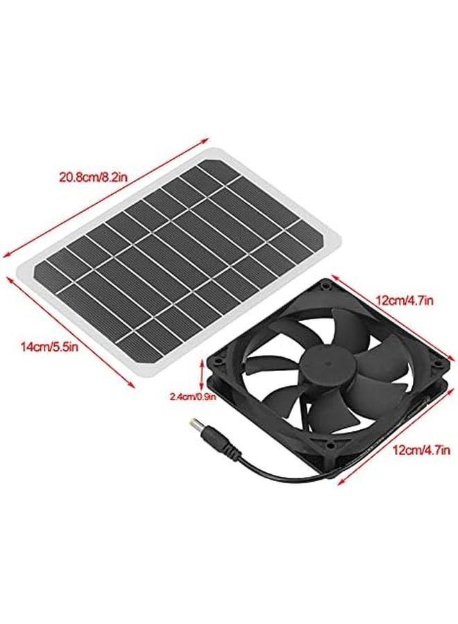 Solar Powered Dog House Fan 6 Panel Ventilator Portable Efficient Indoor Outdoor Use - Image 3