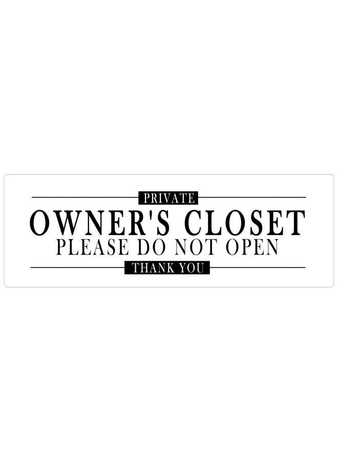 CSWLJS Metal Signs Owners Closet Sign No Guest Access Sign Compatible with Essentials for Hosts Sign Air Bnb Essentials for Hosts Private Door Sign Renter Friendly Decor Signs 4x16 in - Image 1