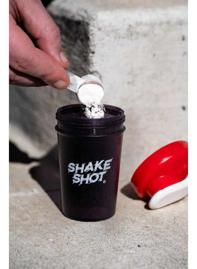 Shake Shot - Black - 4oz Mini Shaker Bottle for Pre Workout, Creatine, & Small Scoop Supplements (Not for Protein) Carabiner & Shaker Ball Included - Image 2