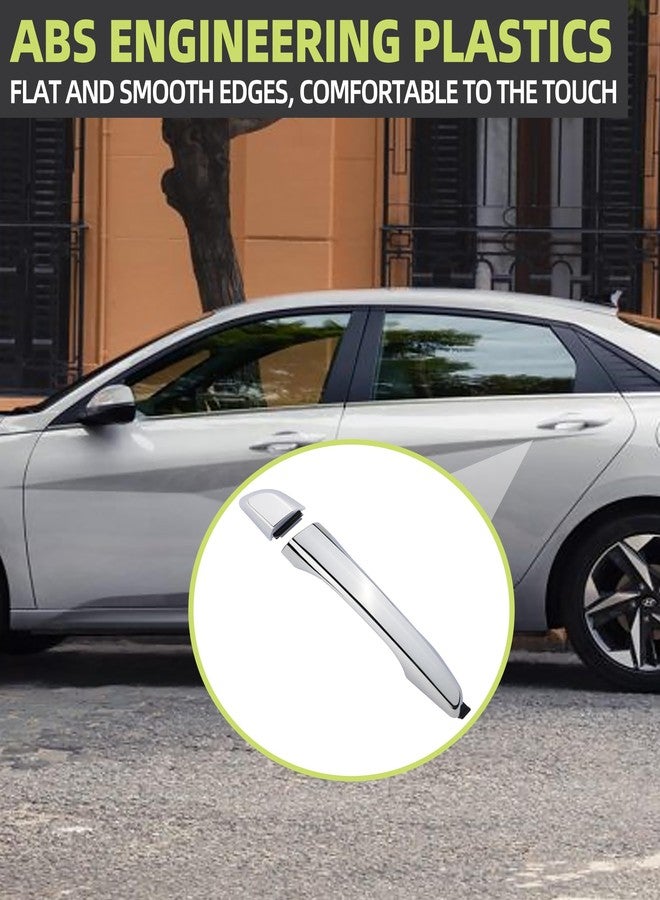 HONFQP Exterior Door Handle Rear Left Side Compatible with Hyundai Elantra 2017 2018 2019 2020 Replaces #82651-F2020 82652-F2050 - Image 4