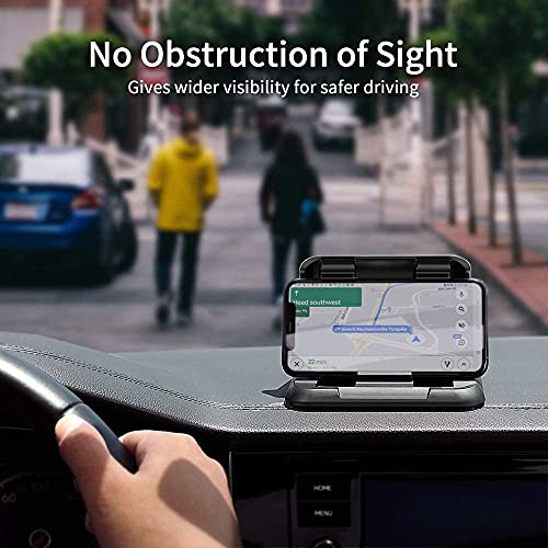 HOLD UP Mobile Car Holder Mount - Holdup Dashboard Cell Smartphones Holder For Car Universal Anti-Slip Silicone Suction Pad Dashboard Mount Stand Compatible With iPhone Samsung - Image 2
