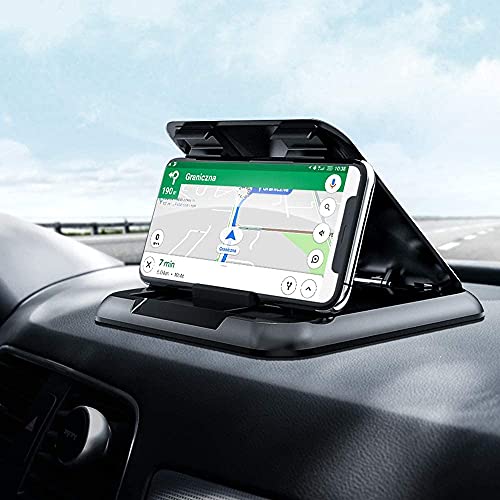 HOLD UP Mobile Car Holder Mount - Holdup Dashboard Cell Smartphones Holder For Car Universal Anti-Slip Silicone Suction Pad Dashboard Mount Stand Compatible With iPhone Samsung - Image 1