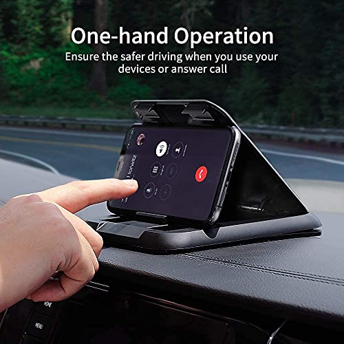 HOLD UP Mobile Car Holder Mount - Holdup Dashboard Cell Smartphones Holder For Car Universal Anti-Slip Silicone Suction Pad Dashboard Mount Stand Compatible With iPhone Samsung - Image 4